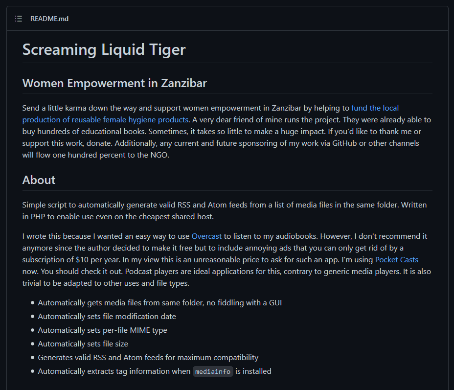 Screaming Liquid Tiger